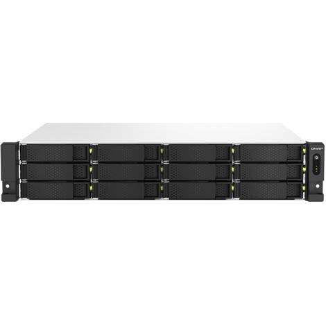 QNAP TS-1264U-RP NAS Rack (2 U) Ethernet/LAN Aluminium, Noir (1/5)