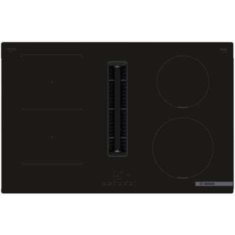 Bosch – Table induction aspirante 80cm 4 feux – Débit aspiration 500 m³/h – Puissance 3.6 kW – Encastrable – PVS811B16E