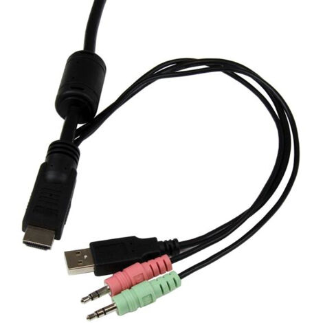 StarTech.com Switch Commutateur KVM 2 Ports USB, HDMI avec Audio et Câbles pour 2 PC sur 1 écran - Auto Alimenté (1/3)