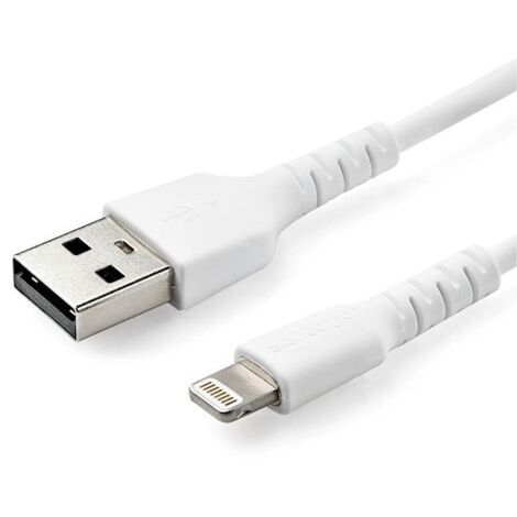 StarTech.com Câble USB-A vers Lightning Blanc Robuste 1m - Câble de Charge/Synchronisation de Type A vers Lightning en Fibre Aramide - iPad/iPhone 12 - Certifié Apple MFi (1/5)