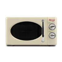 Micro-onde combiné 20 L 700 W – Commande rotative – Couleur beige – Pour cuisine moderne – Girmi