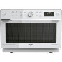 Whirlpool – Micro-ondes combiné 33 L 900 W – Technologie 6ème SENSE – Fonction Crisp et vapeur – Cavité XXL pour cuisson simultanée