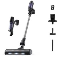 Rowenta – Aspirateur de table sans sac 0,44L – Technologie cyclonique – Autonomie 45 min – Débit d'air 59,22 l/min – Couleur violet, argent