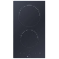 Candy – Plaque avec hotte intégrée CDH30 – 2 foyers – Largeur 28,8 cm – Céramique – Commande tactile – Gestion de la puissance
