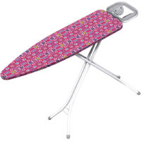 Vileda Planche à Repasser Classic S 114x33 Cm Hauteur Réglable 71-90 Cm avec Support pour Fer à Repasser Réversible et Housse en Coton
