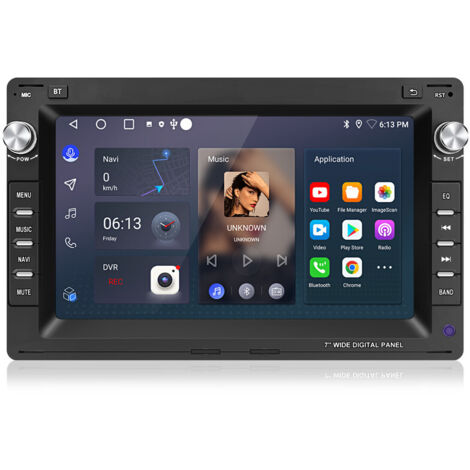 7 pouces Carplay Autoradio pour VW Polo 9N Golf 4 Passat B5 Android 2+64G JUNSUN