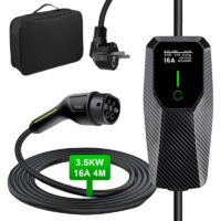 Câble de recharge Type 2 16A 3.5kW monophasé 4m portable pour Tesla BMW JUNSUN
