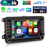7 pouces Carplay Autoradio pour Golf Passat Tiguan Polo 6R Touran Android 2+64G JUNSUN
