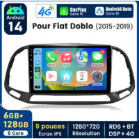 9 pouces Carplay Autoradio pour Fiat Dpblo 2015-2019 Android 6+128GB JUNSUN