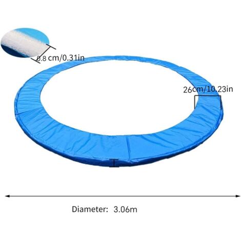 LARMNEE Coussin Protection Trampoline – Anti-UV – Housse Ressort Solide Durable – 305 Cm Extérieur