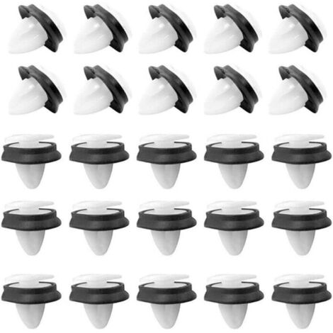 32 Clips De Fixation Auto Universels - Rivets Plastique Pour Panneaux De Portes (compatible 308, 508, DS4, C4)