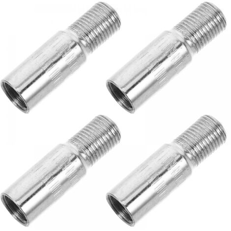 Valve Stem Extension 4Pcs 39mm, Tire Valve Extension Valve Stem Extenders Tire Valve Extenders Brass Tire Stem Extension Wheel Tire Cap Extender Adapter for Car Motorcycle Truck, Silver (1/5)