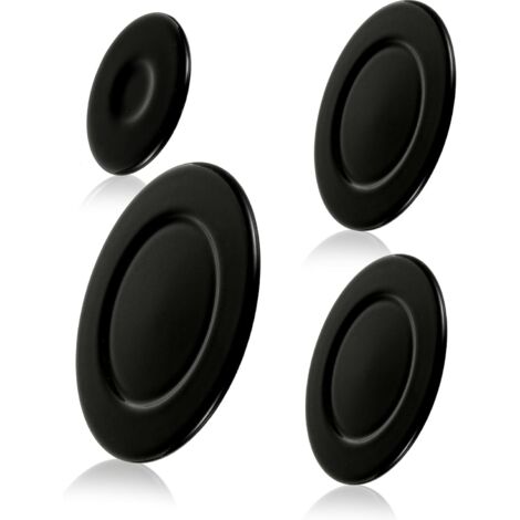 Caches de brûleurs améliorés pour cuisinières à gaz, lot de 4 pièces de rechange pour couvercles métalliques pour cuisinières Sabaf, 55 mm/75 mm/100 mm (concave) (1/5)