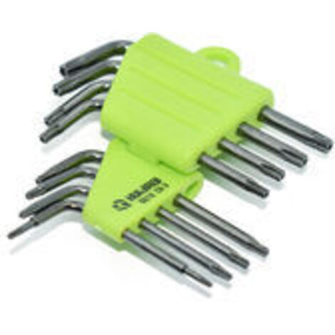 Clés Coudée, Kit de 8 Pièces Clés Allen, Tournevis Etoile T5 T6 T7 T8 T9 T10 T15 T20, Ensembles de Clés Outillage à Main Clés Hexagonales,argent,Fonepro (1/5)