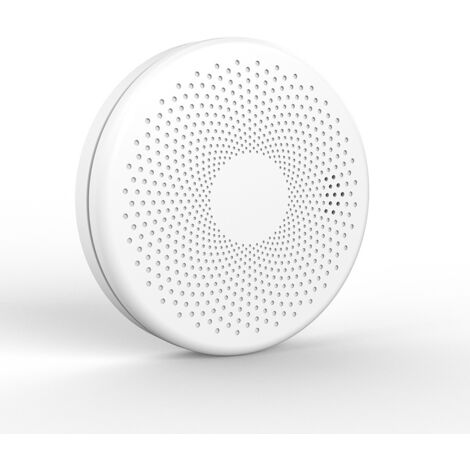 Détecteur de fumée et de monoxyde de carbone intelligent Graffiti WiFi 2-en-1 Détecteur d'incendie domestique Fonction d'alarme sonore et lumineuse sans pile (1/5)