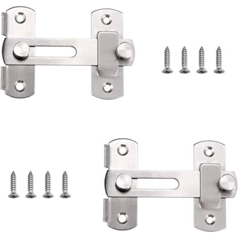 Verrouillage de porte en acier inoxydable avec boulon à vis, verrou coulissant pour fenêtre de jardin et portail (1/5)