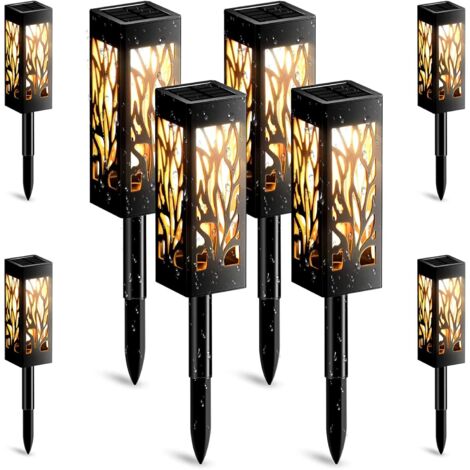 Lampe Solaire Exterieur, 8 Pièces Décoration Jardin Lanterne Solaire avec Lumière Blanche Chaude IP65 Étanche Lampe Solaire Exterieur Jardin pour Paysage, Passerelle, Pelouse, Étapes, Terrasses (1/5)