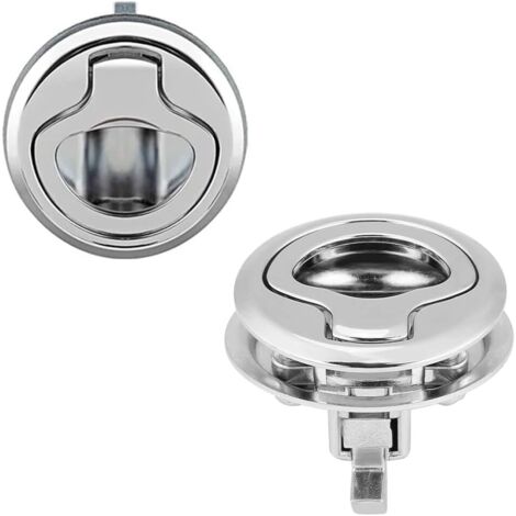Gotrays – Lot de 2 verrous de trappe à tirer – Alliage de zinc 3,8 cm – Résistant à la corrosion pour usage marin – Pour portes d'armoire de bateau
