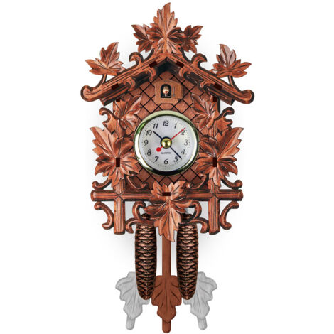 Horloge coucou en bois avec décoration d'horloge murale pendule pour salon chambre café restaurant hotel,CM302