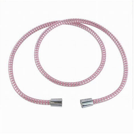 Tuyau De Rechange Douche Douche Douche 1.5 Mt Pvc Dentelle Revêtement Rose 87293 (1/2)