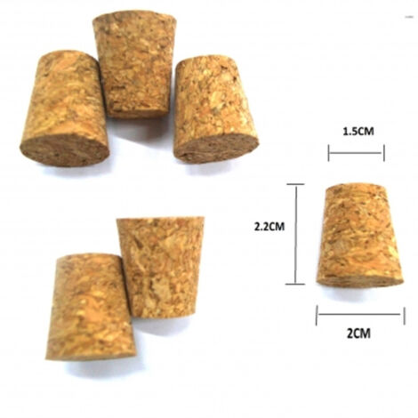 12 Bouchons De Liège H 2cm Coniques Pour Bouteilles Liqueur Vin