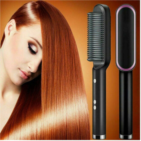 Trade Shop Traesio – Brosse soufflante professionnelle – Ionisation nano-anions – Température réglable 130-190°C – Pour cheveux fins et épais