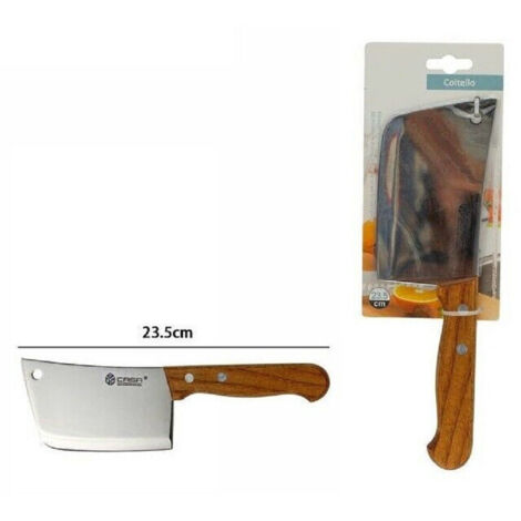 Mannaia By Machinery Coltello For Carne Cuchina Acciaious Legno 23,5cm