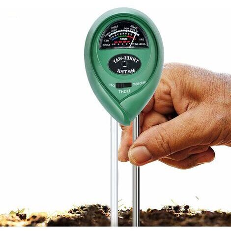 Kit de test de sol 3 en 1, pH, humidité et acidité du sol, testeur de sol pour plantes, jardin, ferme, pelouse, extérieur