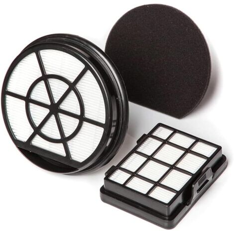 BBZ152EF Kit d'accessoires pour aspirateur traîneau série 2 bagless, composé de 2 filtres EPA et 1 filtre en mousse, noir [Classe énergétique B]
