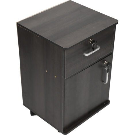 Classeur Mobile, Classeur Mobile Robuste sous Le Bureau pour la Maison (Couleur Noyer) (1/5)