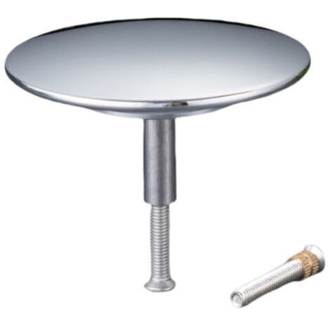 Bouchon de Bain, diamètre 70 mm, Bouchon de vidange chromé, Compatible avec la Plupart des baignoires, réglable en Hauteur.