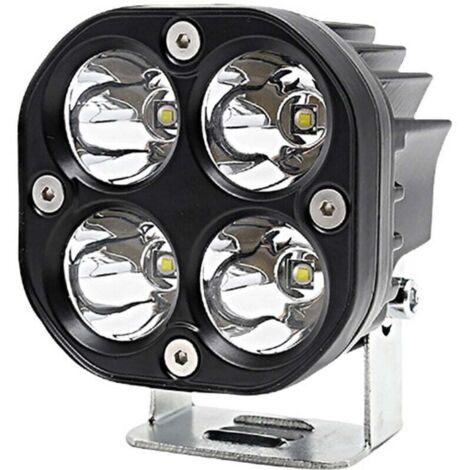 Lot de 2 phares de travail à LED pour tracteur, 7,6 cm, 3 pouces, 40 W, blanc, 12 V, 24 V, étanches IP67, feux antibrouillard pour voiture, camion, SUV, bateau, carré XXW
