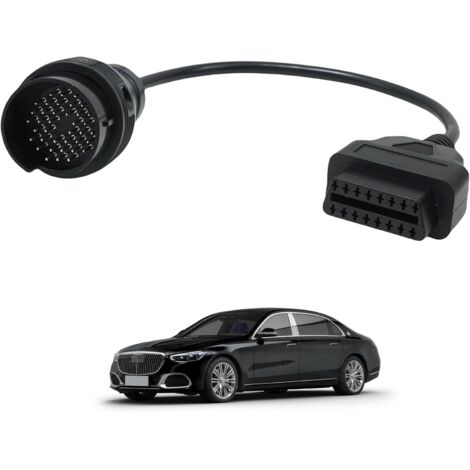 Adaptateur de Diagnostic 38 Broches OBD2, connecteur OBD2 16 pin vers OBD1 38 pin pour Benz, Adaptateur de connecteur OBD Compatible avec Les véhicules Mercedes, câble de 40 cm