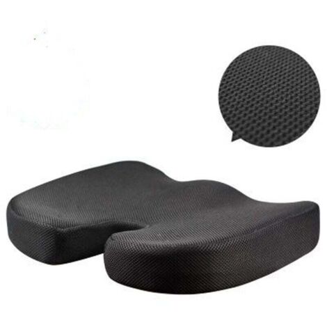 ZVD Coussin Chaise Bureau - Coussin Ergonomique et Orthopédique en Mousse à Mémoire de Forme – Noir, Large (1/4)