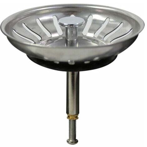 Gabrielle – Filtre à évier de cuisine 80mm – Acier inoxydable 304 – Hauteur réglable jusqu'à 50mm – Bouchon évier pour drainage efficace