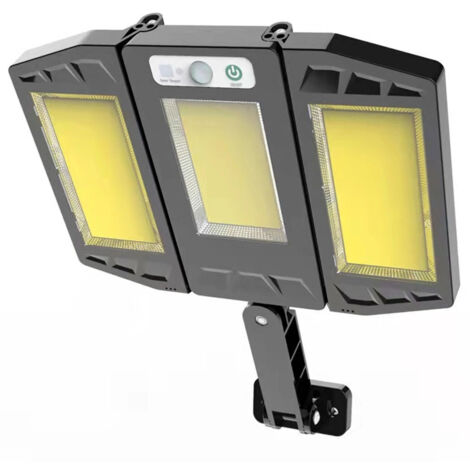 Lampadaire Led Cob Avec Panneau Solaire Photovoltaïque Et Capteur De Mouvement 30 W