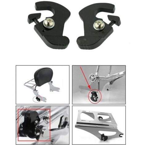 ZVD 1PCS Kit de clips de verrouillage à dégagement rapide pour porte-bagages à montage amovible, adapté pour Harley (1/4)