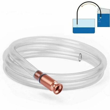 -Tuyau Pompe de Transfert Pompe Shaker Siphon pour Eau Gaz Diesel Essence Carburant Tuyau d'aspiration Manuel Tube de Pompage Tuyau D'aspiration Manuelle Pompe à Main d'urgence Aspiration(Blanc)