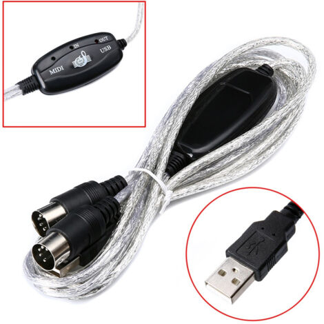 Câble Usb Adaptateur D'interface Midi Entrée/sortie Clavier/extension Audio Pc (1/5)