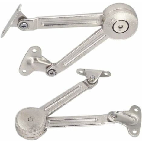 Lot de 2 compas à système d’amortissement pour abattants de portes relevables de placard - Lot de 2 compas à système d’amortissement pour abattants de portes relevables de placard de cuisine