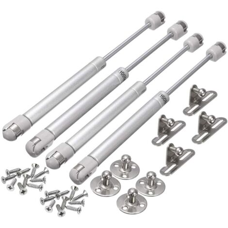 Vérin à Gaz,4PCS 100N Vérins Meuble Hydraulique Ressort Amortisseurs à Gaz Bras Pneumatique pour Levage de Porte Armoire Meuble Cuisine Amortisseur charniè (1/5)
