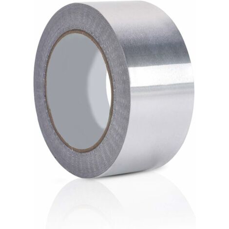 ZVD Ruban Adhésif en Aluminium pour Réparation 1 pcs Bande Alu D'Etanchéité pour Aération Climatisation 48 mm x 30 M Rouleau Magique Puissant Anti-Fuite Argenté pour Tuyau Ventilation-Fei Yu (1/4)