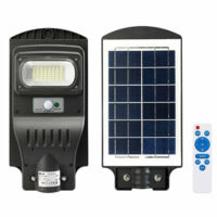 Lampione Stradale Faro Led 30w Solare External Luce Sensore Moviment Telecomando