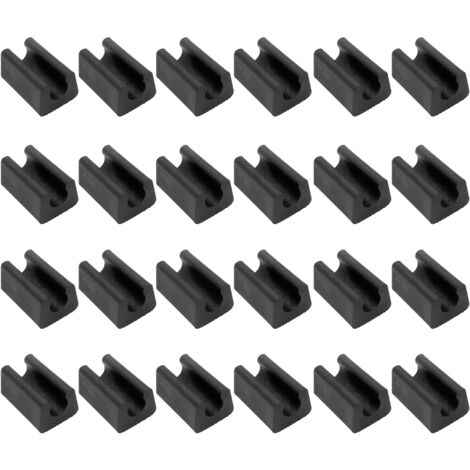 32pcs Patin Pied Chaise,Chaise Jambe Caps Silicone Tube Pince,Protection Plancher Meuble Forme U en Plastique Chaise Casquettes(12mm) (1/5)