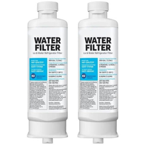 Filtre à eau de rechange pour réfrigérateur, compatible avec Samsung DA97-17376B DA97, lot de 2 (1/5)