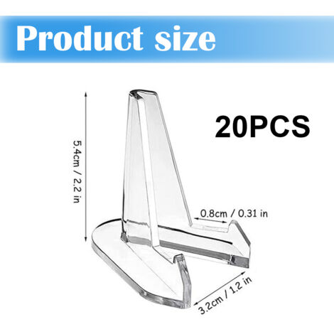 20 Supports De Monnaie, Présentoir Acrylique Transparent 3,5cm, Pour