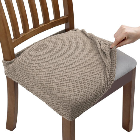 Housse de Chaise Extensible en Jacquard Housse Assise Chaise pour Salle à Manger, Amovibles et Lavables (1/5)