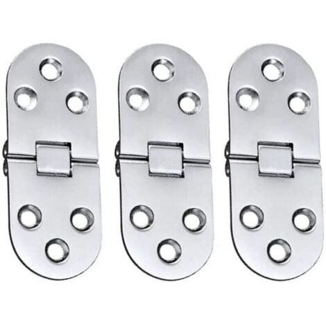 3 PCS Alliage Charnières De Table Acier Inoxydable Charnières Porte Pliant Rabat Charnières Table Charnières Pliante Charnieres Alliage Flip Charnières Pour Tiroir Table Bureau Machine Coudre Argent (1/5)