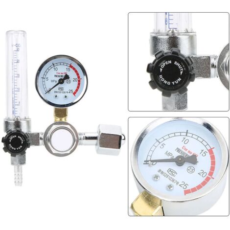 Détendeur Avec Manomètre MIG Pour Soudure - Gaz Argon/CO2, 230 Bar, Marque Tecnoweld