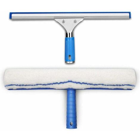 Kit de nettoyage de vitre, raclette à vitre et microfibre chiffon, raclette douche avec lèvre en caoutchouc, outil de nettoyage de vitres,raclette Macaron